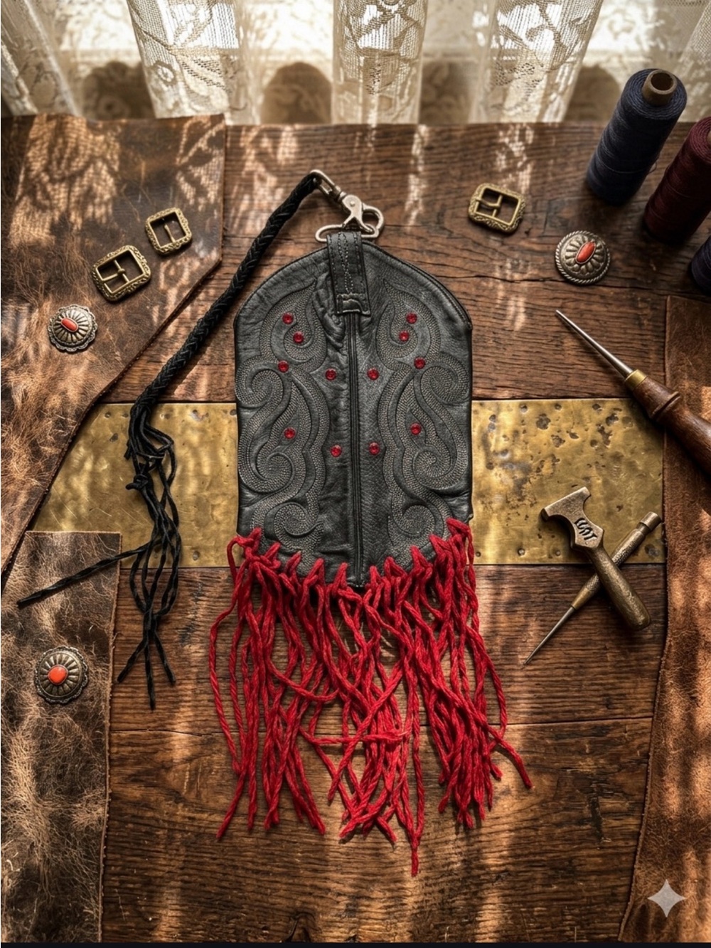 Unique Upcycled Artisan Western Boot Clutch